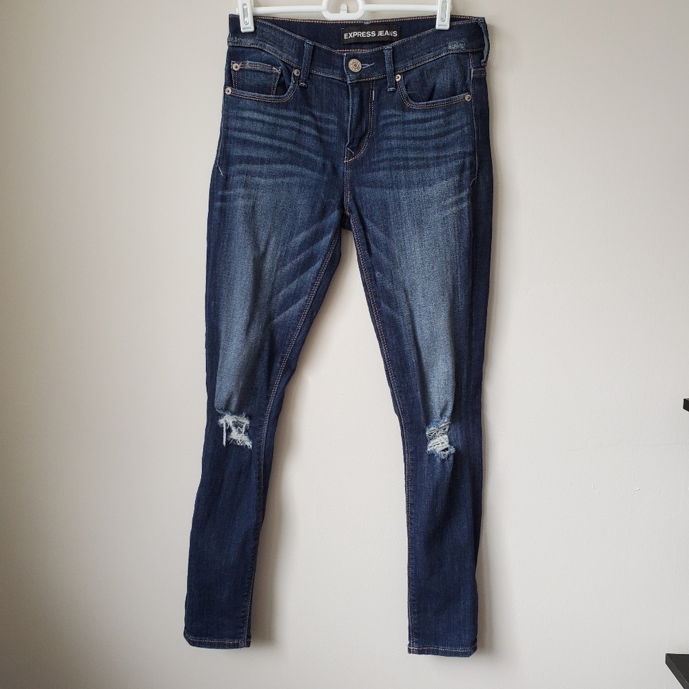 Express mid rise Mia jean legging 0 short